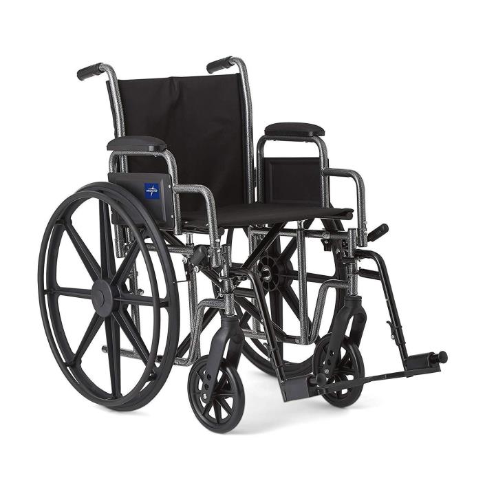 Medline HD Wheelchair with Desk-Length Arms and Swing-Away Leg.. 300 lbs