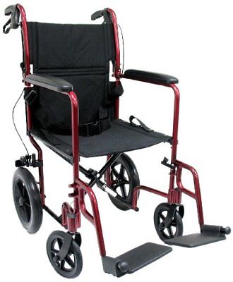 Karman 23 lbs Transport Wheelchair with Companion Brakes