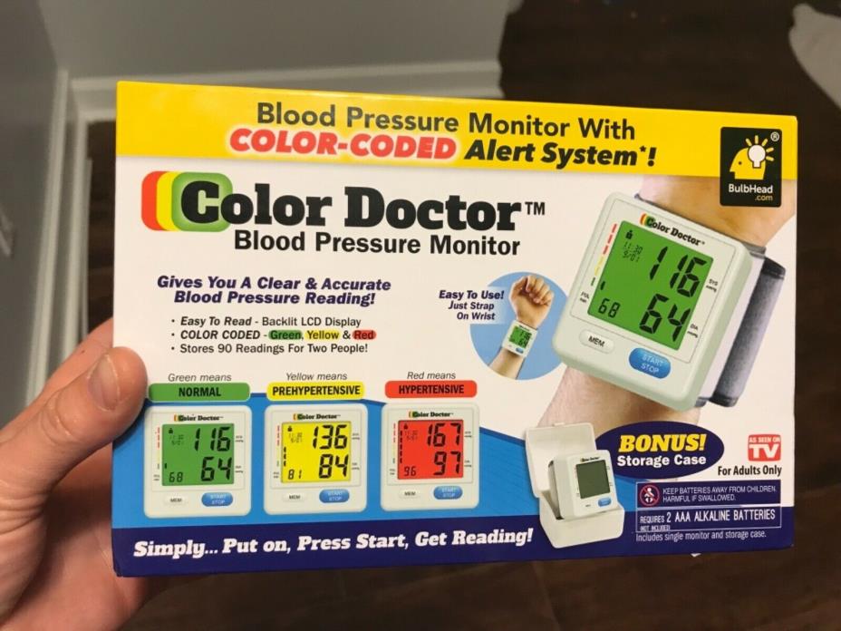 Color Doctor Original Blood Pressure Wrist Monitor by Bulbhead - FREE SHIPPING!