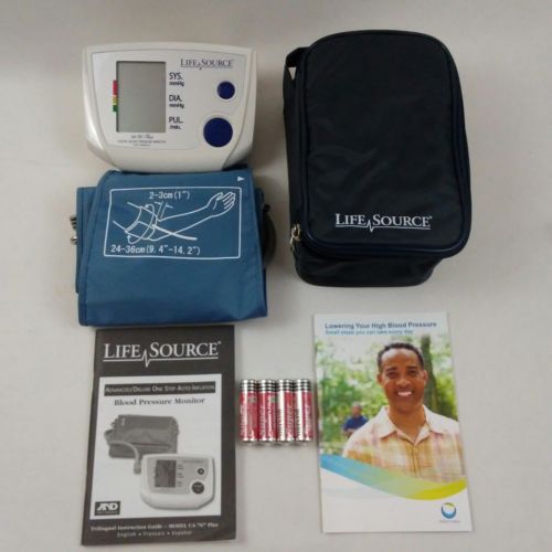 LifeSource UA-767 Plus One Step Auto Inflate Blood Pressure Monitor Med Cuff NEW
