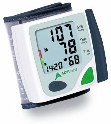 AdirMed Wrist Blood Clinical Automatic Pressure Monitor - Large Screen Display..