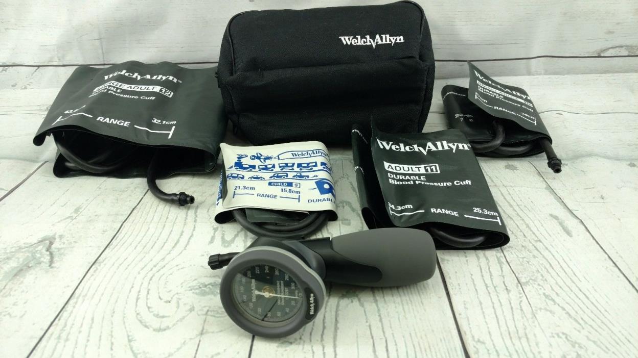 WELCH ALLYN Trigger Aneroid 4 Cuff Blood Pressure Kit with Case