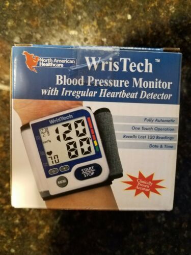 WrisTech Blood Pressure Monitor Irregular Heartbeat Detector FAST SHIPPING