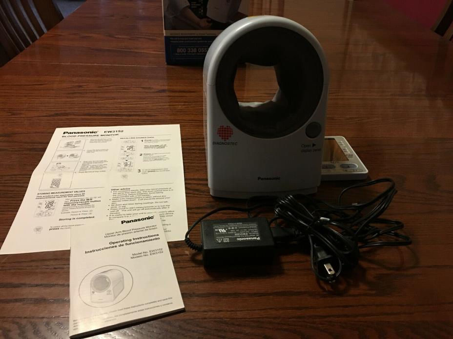 PANASONIC Diagnostec EW3152a UPPER ARM BLOOD PRESSURE MONITOR w/Box Tested Works