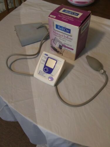 Reli On Relion Manual Inflate Digital Blood Pressure Monitor 14 Memory Recall