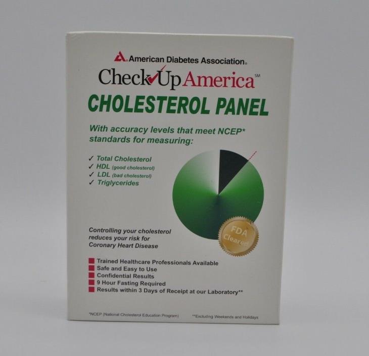 Cholesterol Panel Check Up America HDL LDL Triglycerides Checker Test Exp 10/201