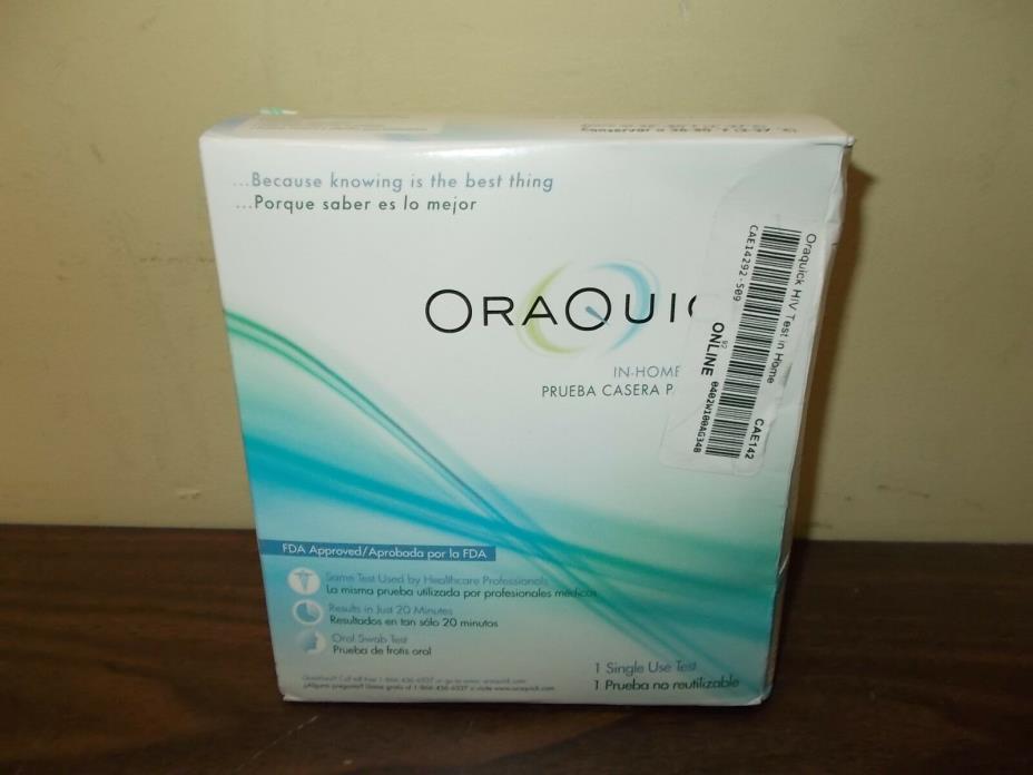 Oraquick In-Home HIV Test, 1 Single Use- NEW IN BOX!