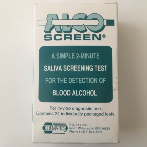 Alco Screen 2 Minute Alcohol Test Strip, CLIA Waived -24 Count EXP: 11/30/19