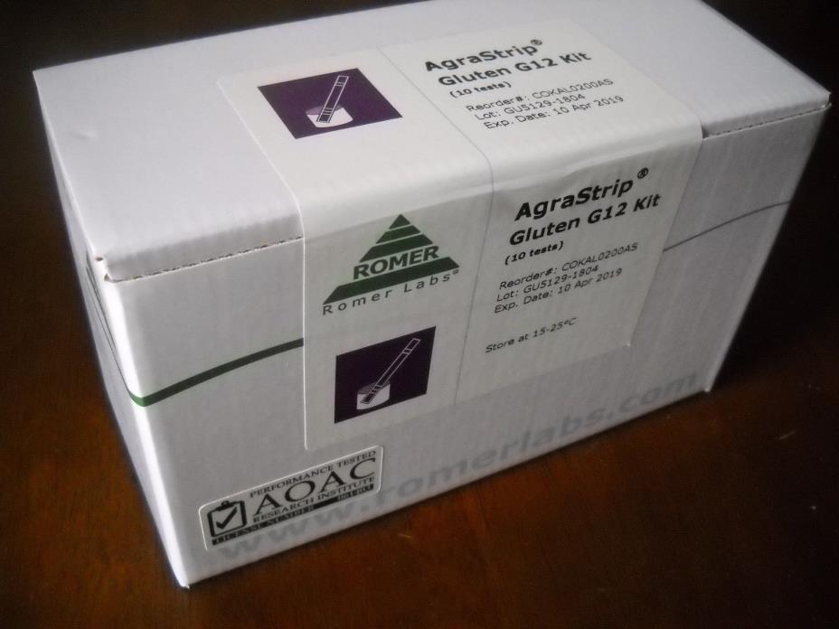 AgraStrip Gluten G12 Kit Romer Labs Food Ingredient Test Kit for Gluten Presence