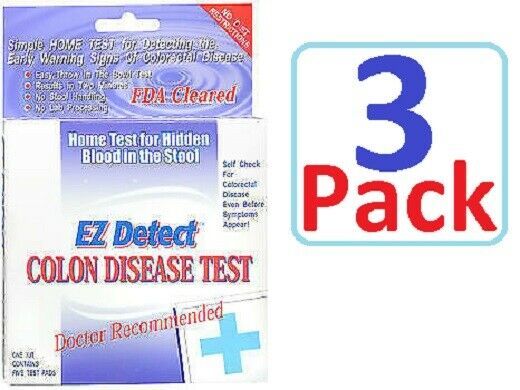 EZ Detect Colon Disease Home Test 5 tests / box  ( 1 BOX ) Always FRESH - 3 Pack