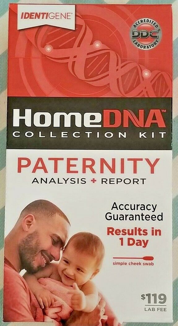 IDENTIGENE HOME DNA COLLECTION KIT PATERNITY ANALYSIS + REPORT NEW