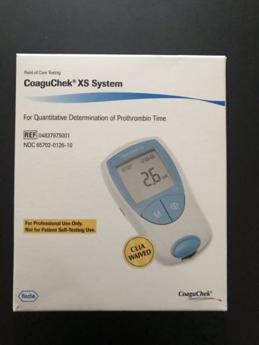 BRAND NEW**Roche CoaguChek XS System PT INR Meter Monitor Complete With Case