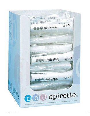 NDD Spirette Mouthpieces Case of 100 Individually Wrapped Brand New 2050-1