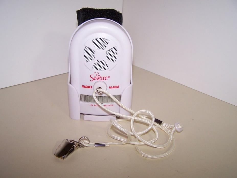 Secure safety alert bed chair patient child sound light clip on pull out alarm