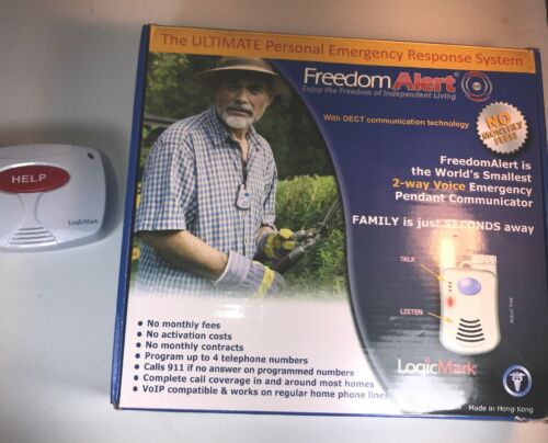 Freedom Alert with 911 - NEW Bonus Logicmark Wall Or Surface Communicator