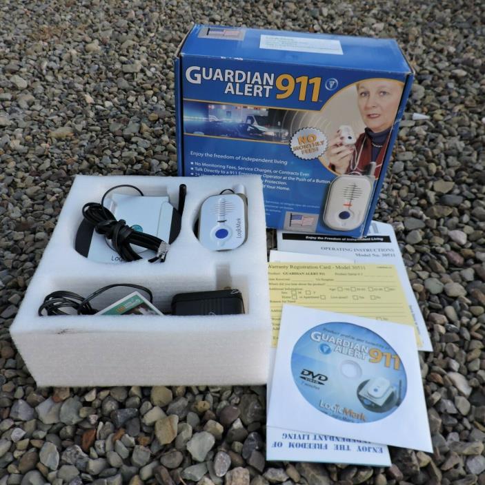 Guardian Alert 911 Medical Alert Full System with Voice Pendant LogicMark 30511