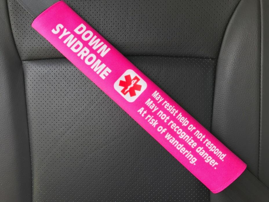 Down Syndrome Medical Alert Seat Belt Cover ICE