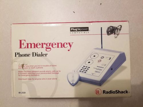 NEW RADIO SHACK EMERGENCY PHONE DIALER PLUG AND PLAY LIFE LINE