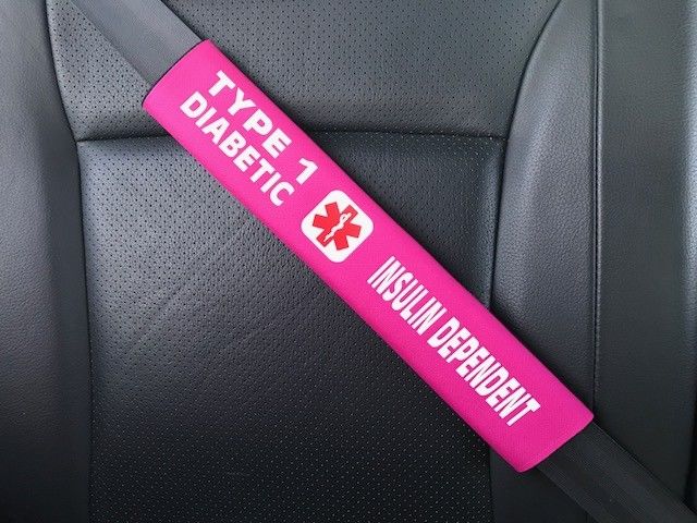 Type 1 Diabetes Medical Alert Seat Belt Safety Cover