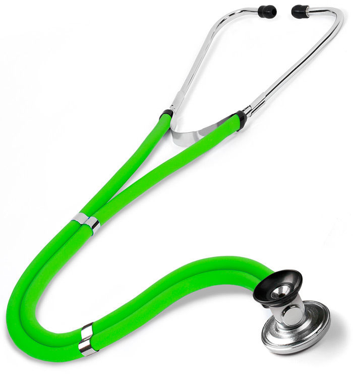 Stethoscope Sprague Rappaport Neon Green Dual Tube 122 Prestige Medical 30