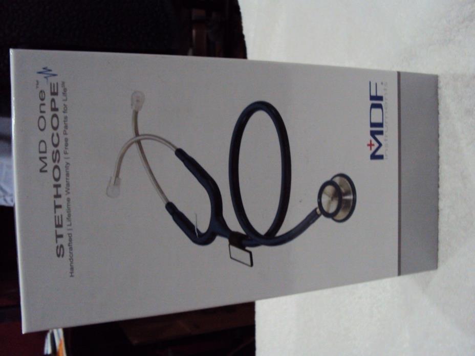 MDF MD One Stainless Steel Stethoscope Blk/Blk MDF777 MDF11 Brand New Free Ship