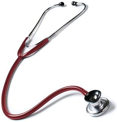 Stethoscope Spraguelite Single Tube Nursing Prestige Medical 124 Burgundy New