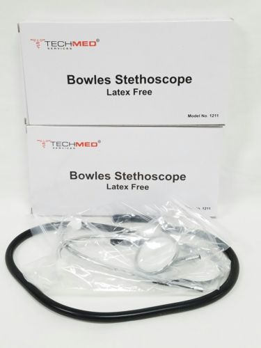 Techmed Bowles Stethoscope Lot of 2 Latex Free 1211 New