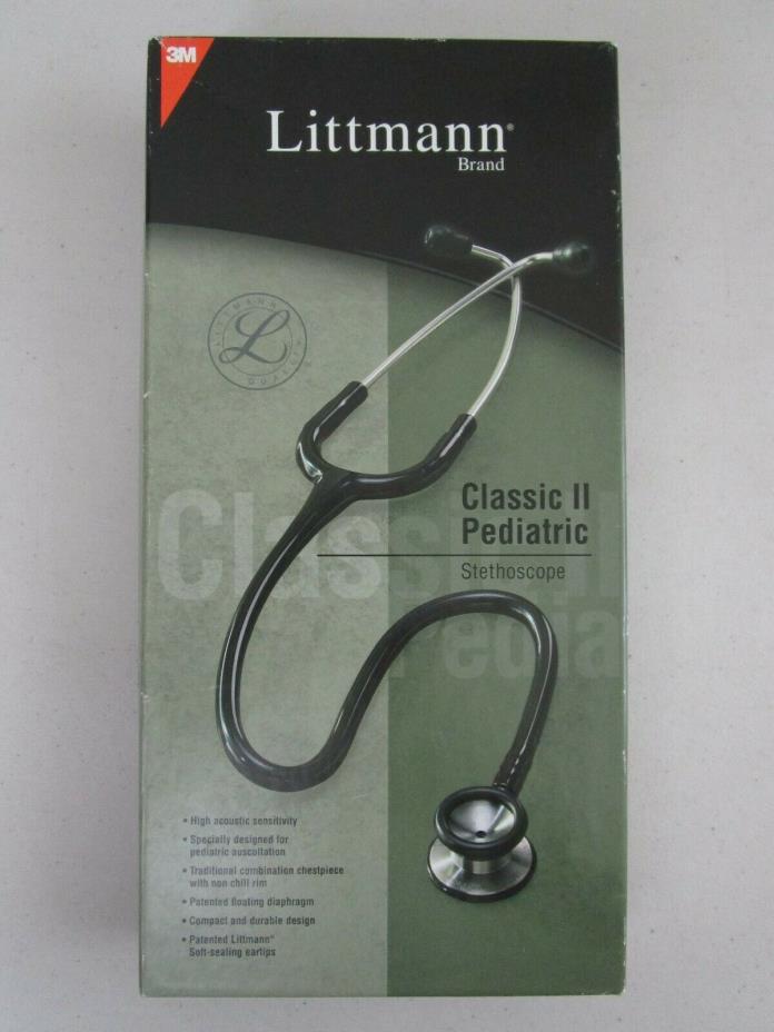 3M Littmann Classic II Pediatric Stethoscope Black 28 inch 2113