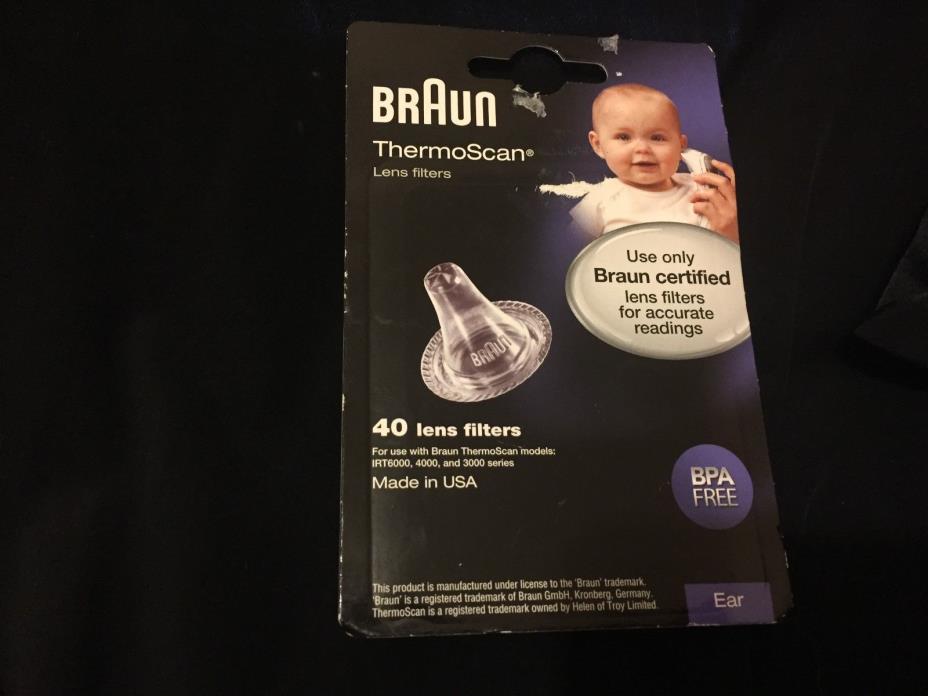 Braun LF40US01 ThermoScan Lens Filters for Ear Thermometer 40 Count**SHIPS FREE