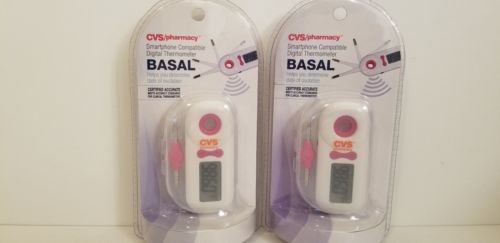 Digital Basal Thermometer Smartphone Compatible CVS Pharmacy SEALED LOT OF 2