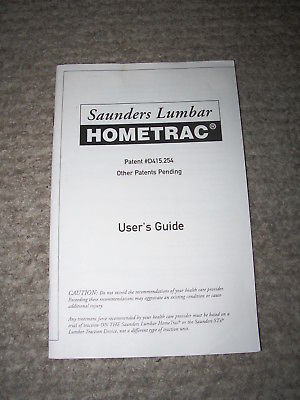 Saunders Hometrac Lumbar Traction Device  User's Guide