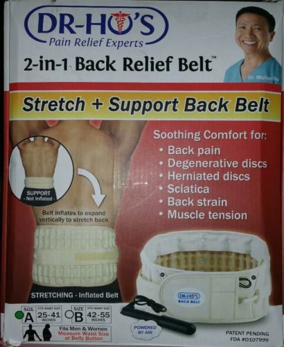 DR-HO'S 2-in-1 Decompression Belt For Lower Back Pain Relief&LumbarSupport sizeA