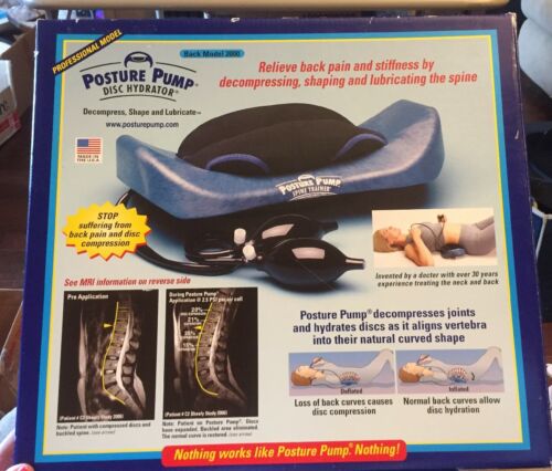 Posture Pump Model 2000 Disc Hydrator Eliptical Back Rocker with instructions