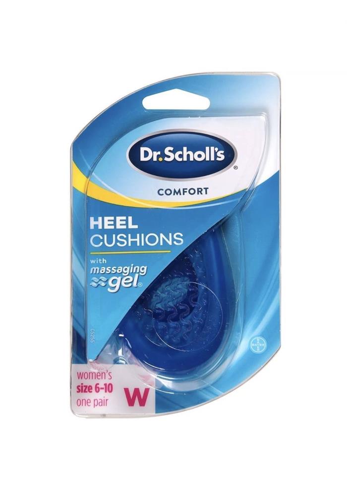New in package! DR. SCHOLL'S Massaging Gel Heel Cushions Womens Size 6-10
