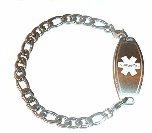 Stainless Steel Medical Alert ID Interchangeable Replacement Bracelet 7