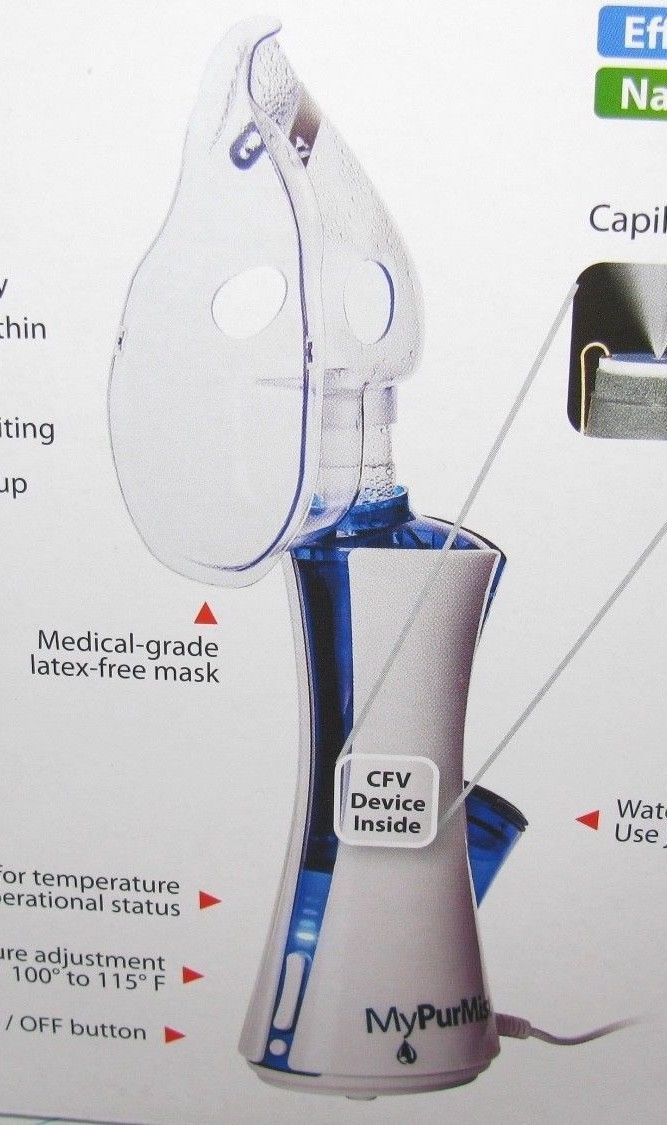 MyPurMist Handheld Steam Inhaler Therapy Germ Free Steam NEW