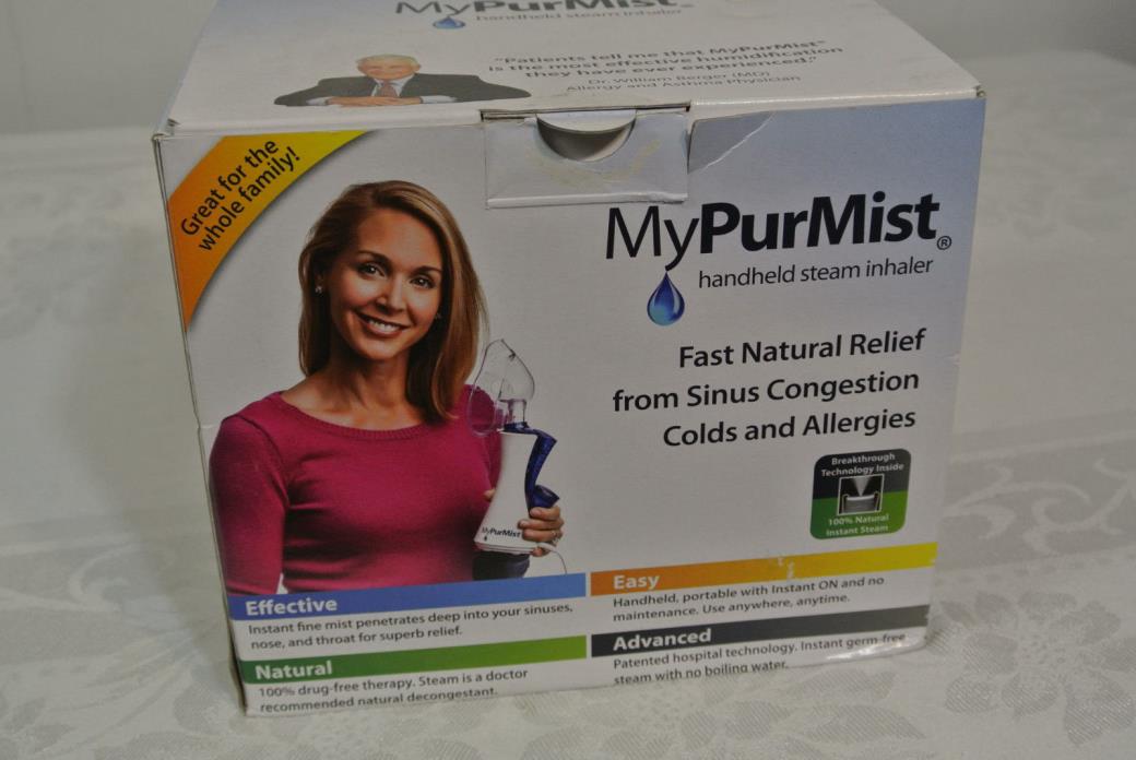MINTY! MyPurMist Handheld Steam Inhaler - Natural Relief from Cold & Allergies