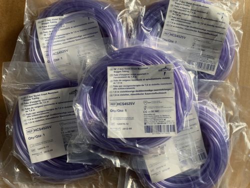 Lot of 5 Medline REF HCS4525V 25' Violet Crush Resistant Oxygen Tubing Sealed