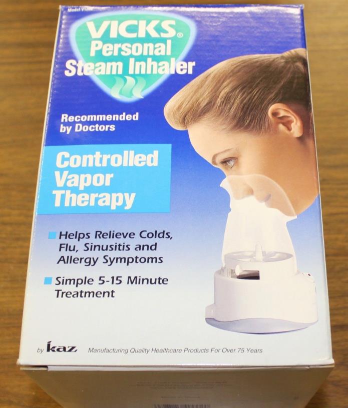 Kaz Vicks Personal Steam Inhaler Model V1200 Flu Colds Sinus Allergy