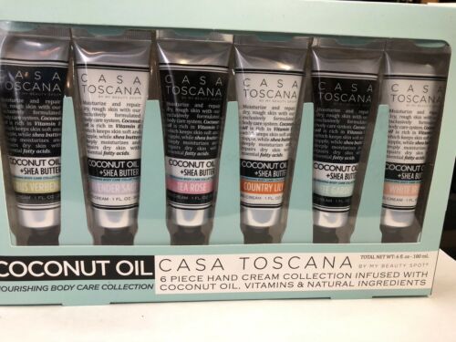 Casa Toscana Hand Cream Gift Set Of 6 Infused With Coconut oil And Shea Butter