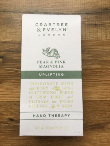 Crabtree & Evelyn PEAR & PINK MAGNOLIA Uplifting Hand Therapy 3.45 oz New in Box
