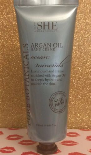omSHE Aromatherapy Argan oil Hand Cream Creme OCEAN MINERALS 4.06 oz