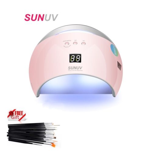 SUNUV 48W SUN6 Professional LED UV Nail Lamp Curing Nail Light Nail Dryer (Pink)