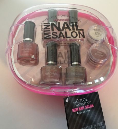 The Color Workshop Minin Nail Salon 8 Piece Collection Pink Case NEW
