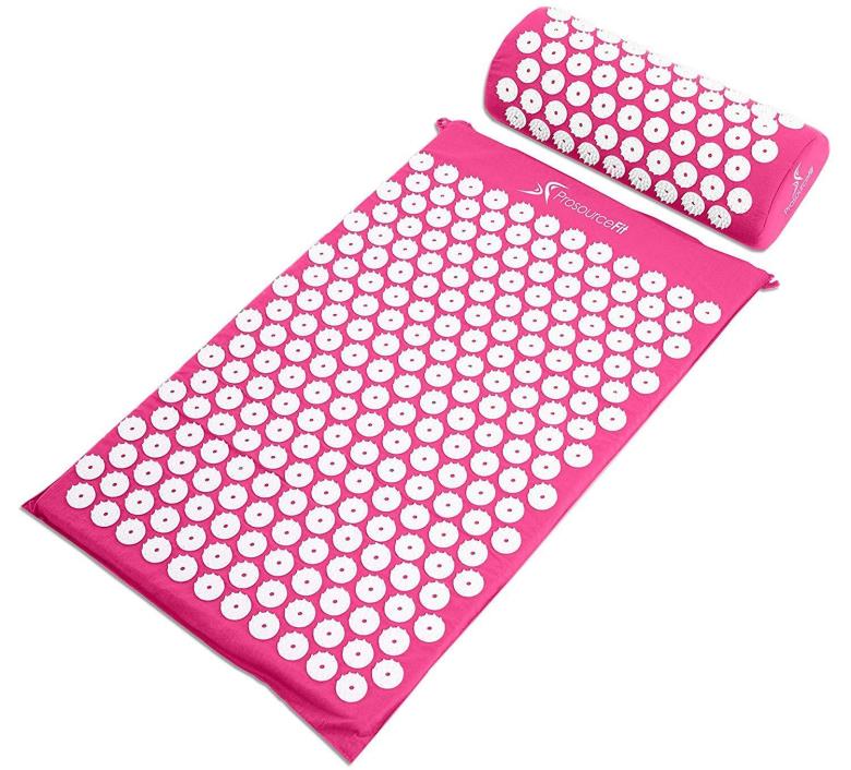Prosource Fit Acupressure Mat and Pillow Set for Back/Neck Pain Relief and