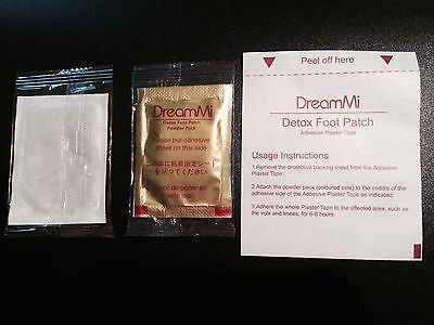 5000P  DreamMi GOLD Premium Detox Foot Patch Powder Pack + Adhesive Plaster Tape