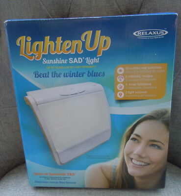 RELAXUS Lighten Up Light Therapy Box Sunshine SAD Light NEW