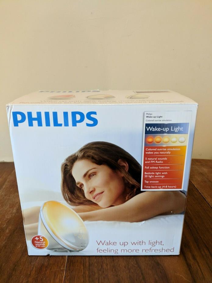 Philips HF3520/60 Wake-Up Light With Colored Sunrise Simulation - White  used