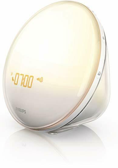 Philips Wake-Up Light Alarm Clock with Colored Sunrise Simulation and Sunset Fad