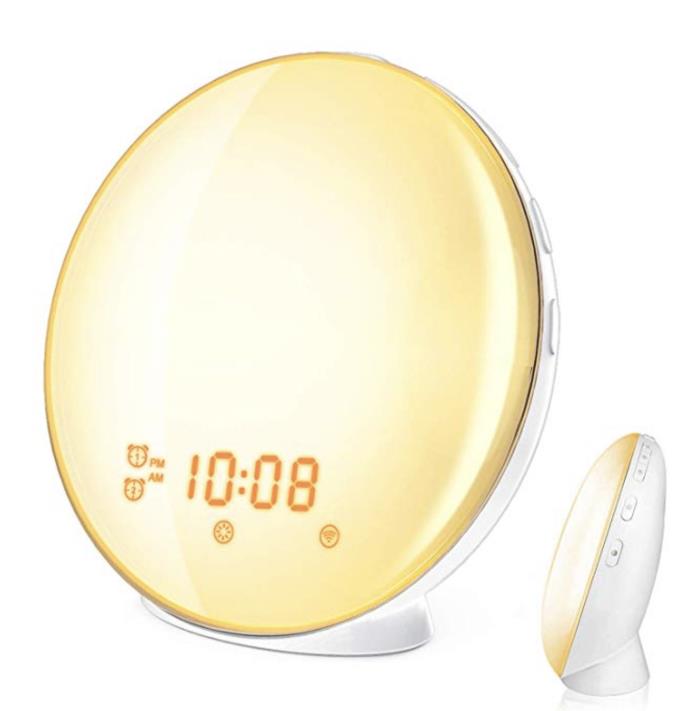 Wake Up Light, HoMii Alarm Clock Compatible with Alexa and Google Home, 7 Colors